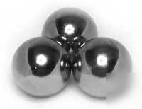 Three 25MM dia. chrome steel bearing balls 