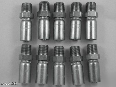 (10) mp-06-08 male pipe hydraulic hose ends/fittings