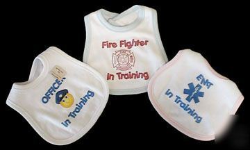 Fire fighter, officer, emt in training bib