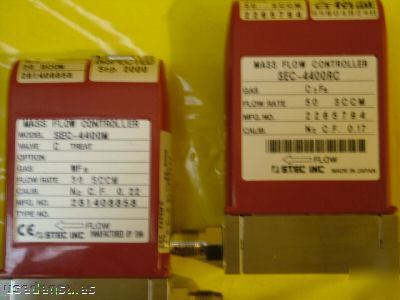 Stec sec-4400 mfc mass flow controller lot of 9