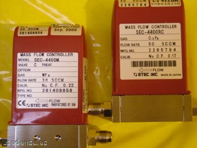 Stec sec-4400 mfc mass flow controller lot of 9
