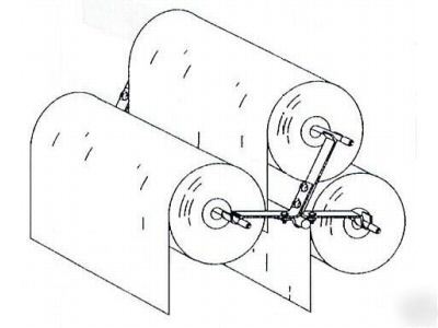 Three roll slick rail rack sr-3/dry cleaning bag stand