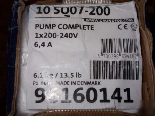 New grundfos submersible pump 96160141 10 sq-200 