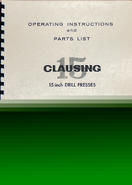 Oz~clausing 15 variable speed drill press manual parts