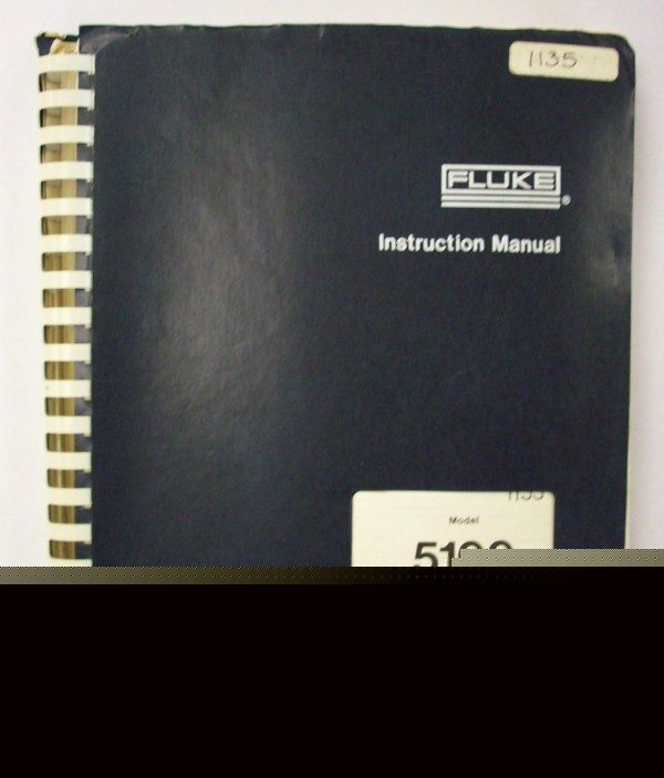Fluke 5100 series calibrators op/service manual $5 ship