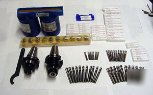Bison cat 40 er 16 chucks, collets+end mills
