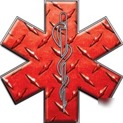 Emt ems mfr medic decal reflective 4