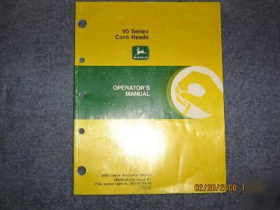 John deere 90 series row-crop heads operators manual 