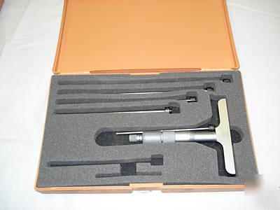 Mututoyo micrometer depth gauge w/5-9