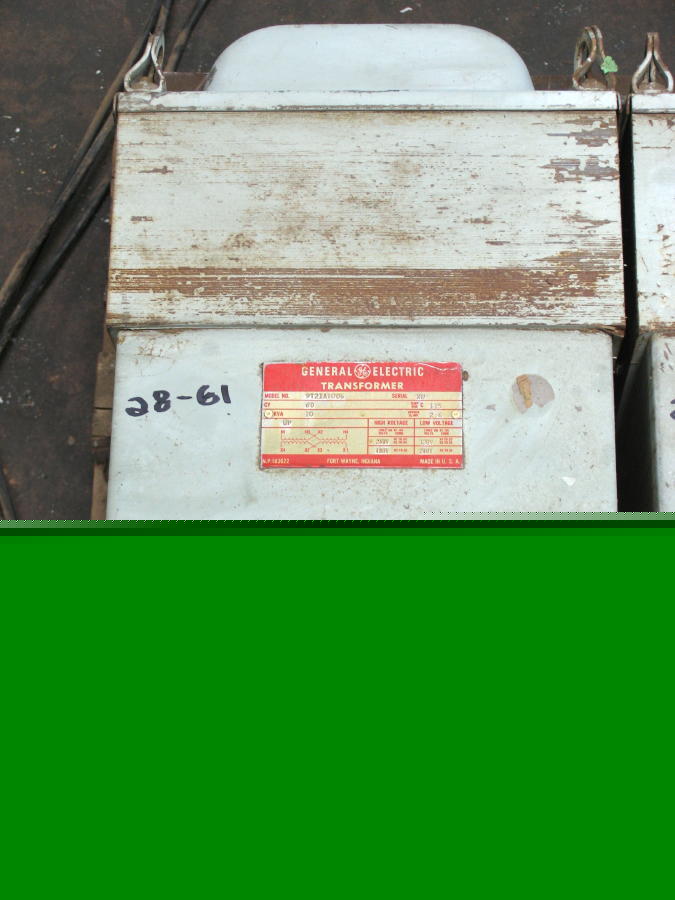 General electric 10 kva 3 phase dry type transformer