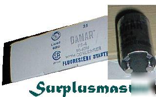 New 25 damar fs-4 fluorescent starters