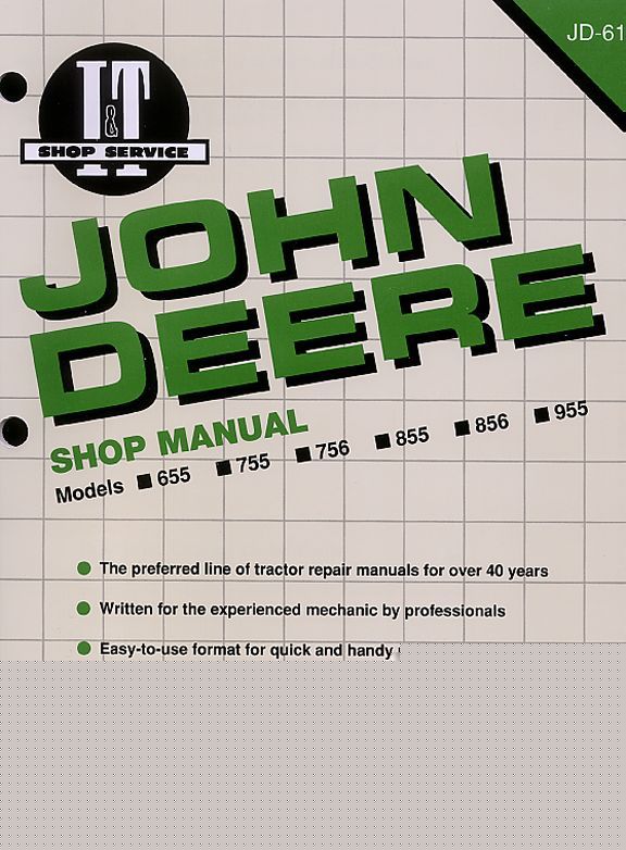 ^ john deere 655 755 756 855 856 955 shop repair manual