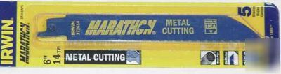 5 irwin 6 x 14 tpi marathon sawzall blades bi-metal