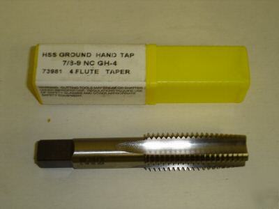 7/8 - 9 nc h-4 4-flute plug hss usa hand tap
