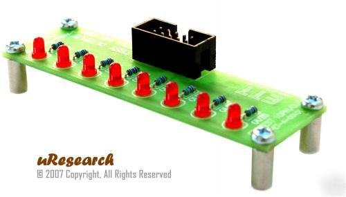 8-led strip microcontroller interface basic stamp pic