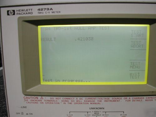 Agilent/ hp 4279A c-v meter, 1 mhz with test fixture