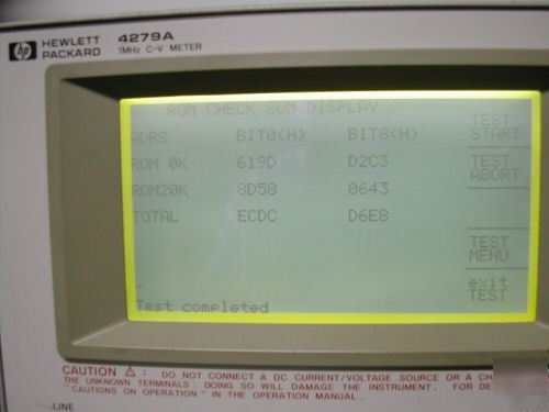 Agilent/ hp 4279A c-v meter, 1 mhz with test fixture