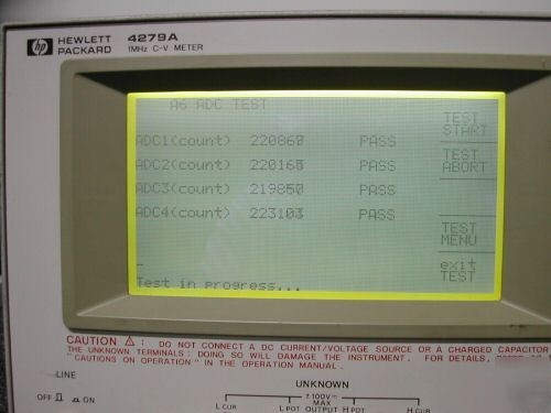 Agilent/ hp 4279A c-v meter, 1 mhz with test fixture