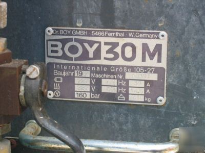 Boy 30M molding machine, mipronic controls 30 ton
