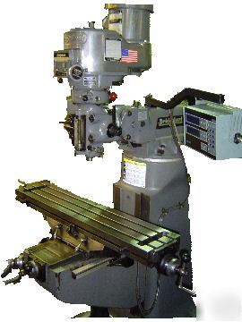 Bridgeport 2 hp.9X42 table chrome ways acu-rite digital