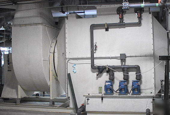 Chemical exhaust fume scrubber 100/60HP 40KCFM nonmetal