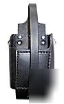 Boston leather firefighter radio carrier with d-rings