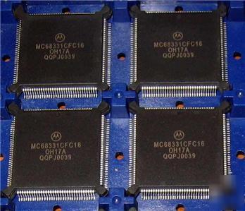 Lot of 4 motorola MC68331CFC16 mcu 32BIT 16MHZ 132-pqfp