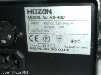  hozan model hs-400 hot pincette heating unit soldering