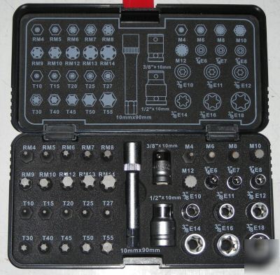 Aircraft tool star spline ribe e socket box set