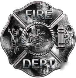 Maltese cross skull decal reflective 2