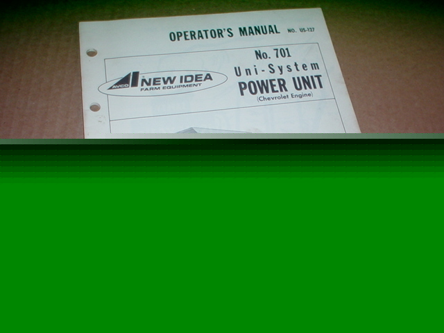 New idea 701 uni-system power unit operator manual