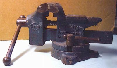 Old bench vice from littlestown foundry pa