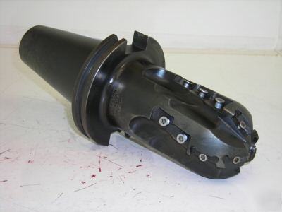 Used ingersoll cat 50 ballnose indexable end mill 2.5''