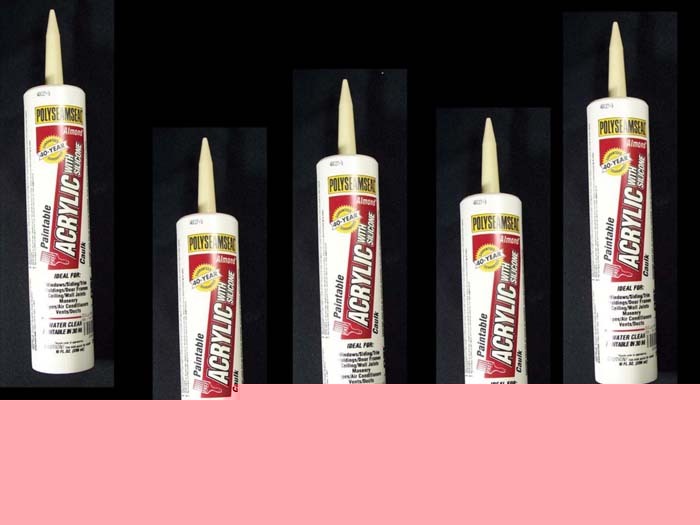 Lot of 5 polyseamseal acrylic w/ silicone almond caulk