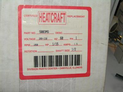 Motor heatcraft 5003MS 1/15HP 208/230V 1/2 x 3