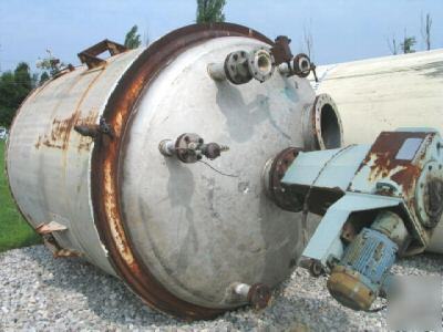 3,000 gallon stainless jacketed mix tank reactor 3010