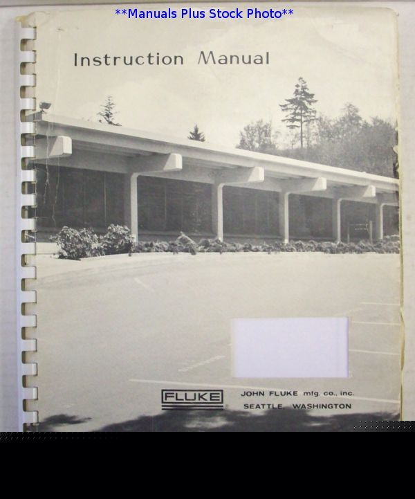Fluke 801B/801BR op/service manual - $5 shipping 