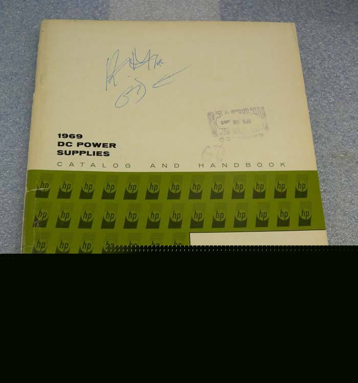 Hp dc power supplies catalog/handbook 1969
