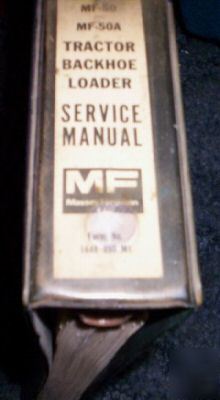 Mf 50-50A tractor backhoe loader service manual binder