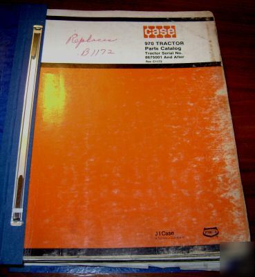 Case dealers 970 tractor parts catalog book manual