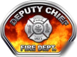 Fire helmet face decal 49 reflective deputy chief fire