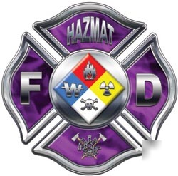 Firefighter hazmat decal reflective 4