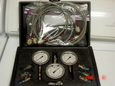 Hydraulic pressure test kit guages and hoses schroeder