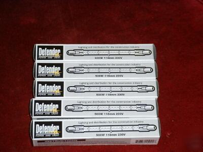 500W 240V halogen flood security light bulb pack of 5