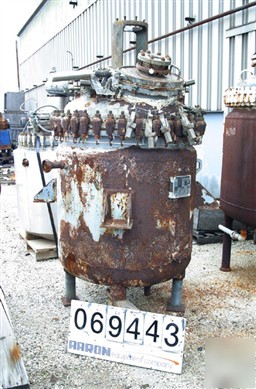 Used: dedietrich 200 gallon glass lined clamp top react