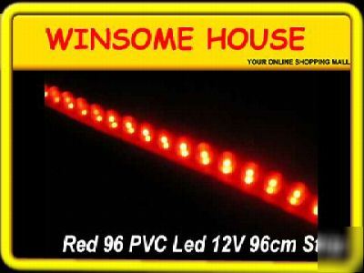 *cheapest* 12V red 96 led flexible car pvc led strip