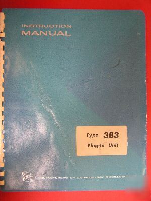 Tektronix type 3B3 plug-in operating & service manual