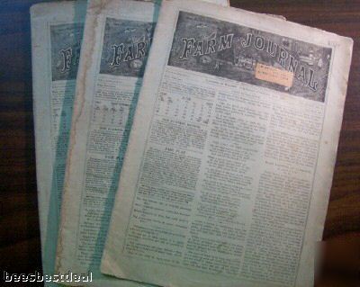 Lot vintage antique garden poultry~farm journal~1910