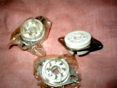 New octal ceramic tube socket 3PC fit 6L6 7027 6550 5V4