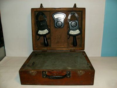 Rare crompton parkinson tong-test clamp on ammeters